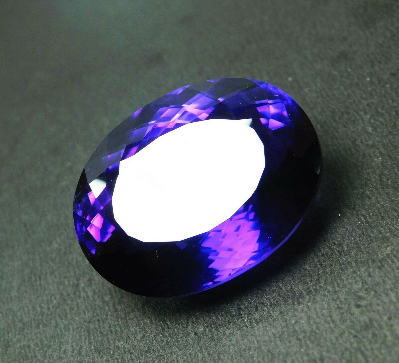 Certified Quality Of Natural PURPLE Amethyst 55.75Ct Huge OVAL Cut Size Gemstone