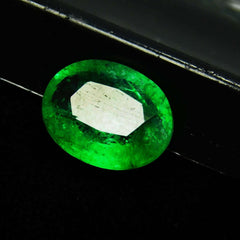 5 Ct Top Rich Green Natural Emerald Excellent Oval Cut CERTIFIED Loose Gemstone