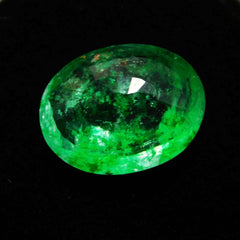 5 Ct Top Rich Green Natural Emerald Excellent Oval Cut CERTIFIED Loose Gemstone