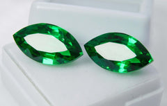 Natural TOURMALINE Green 20.00 Ct CERTIFIED Marquise Shape Loose Gemstones Pair