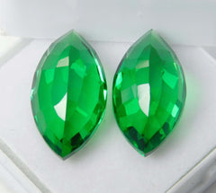 Natural TOURMALINE Green 20.00 Ct CERTIFIED Marquise Shape Loose Gemstones Pair