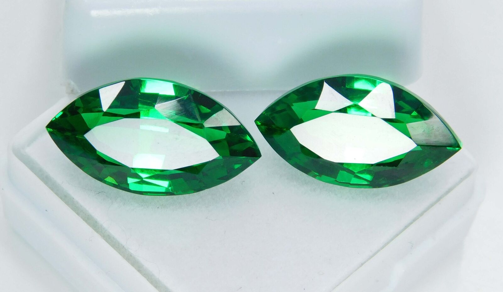 Natural TOURMALINE Green 20.00 Ct CERTIFIED Marquise Shape Loose Gemstones Pair