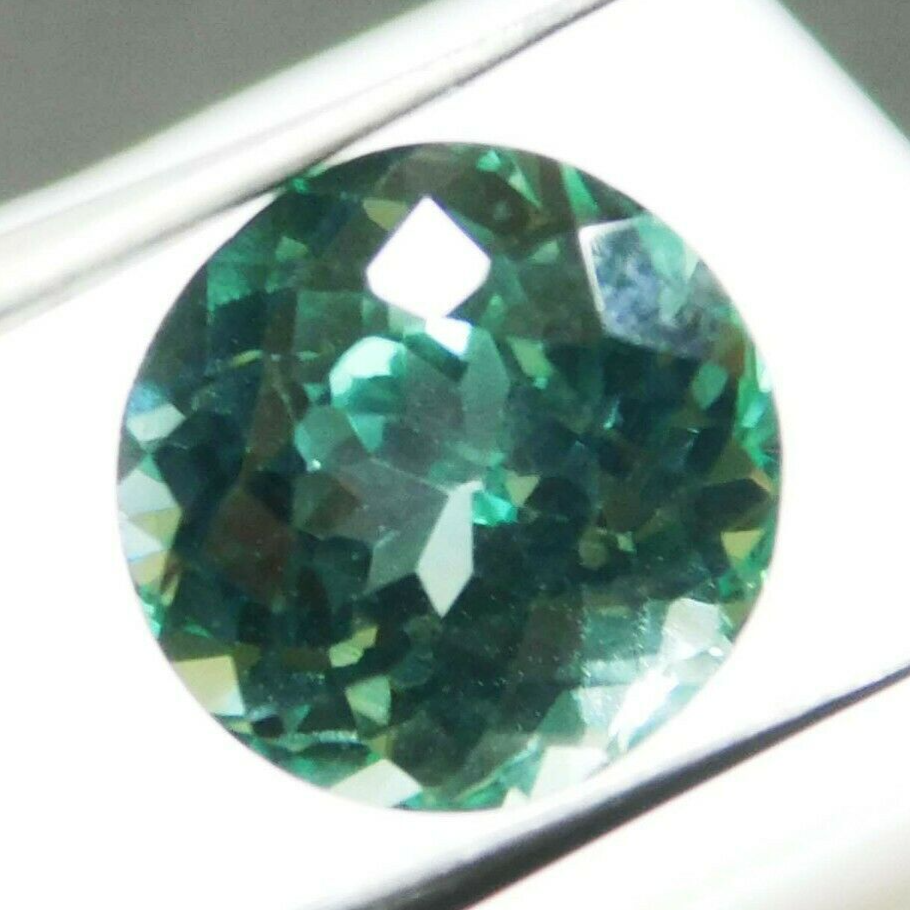 6.50 Ct Natural Bluish Green Grandidierite Round Shape CERTIFIED Loose Gemstone