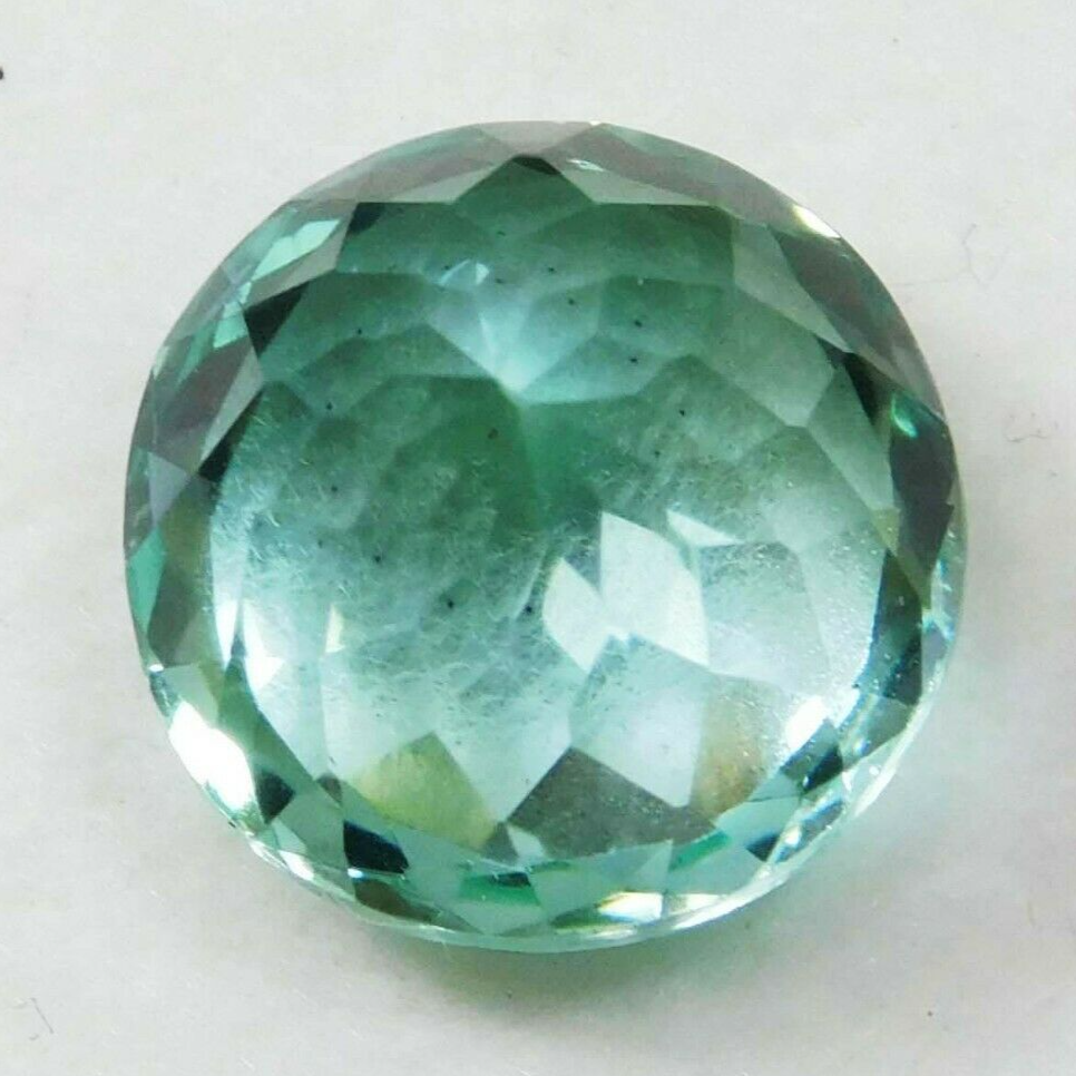 6.50 Ct Natural Bluish Green Grandidierite Round Shape CERTIFIED Loose Gemstone