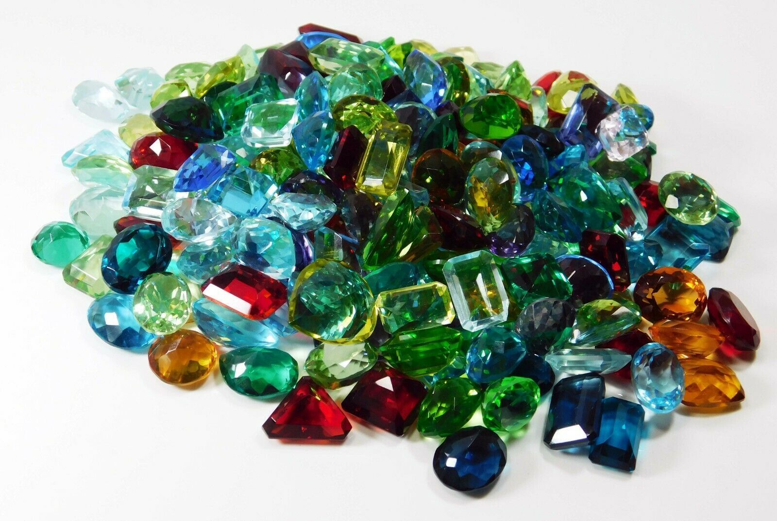 500 Ct Lab-Created Topaz  Loose Gemstone CERTIFIED Mix Color & Shape Lot