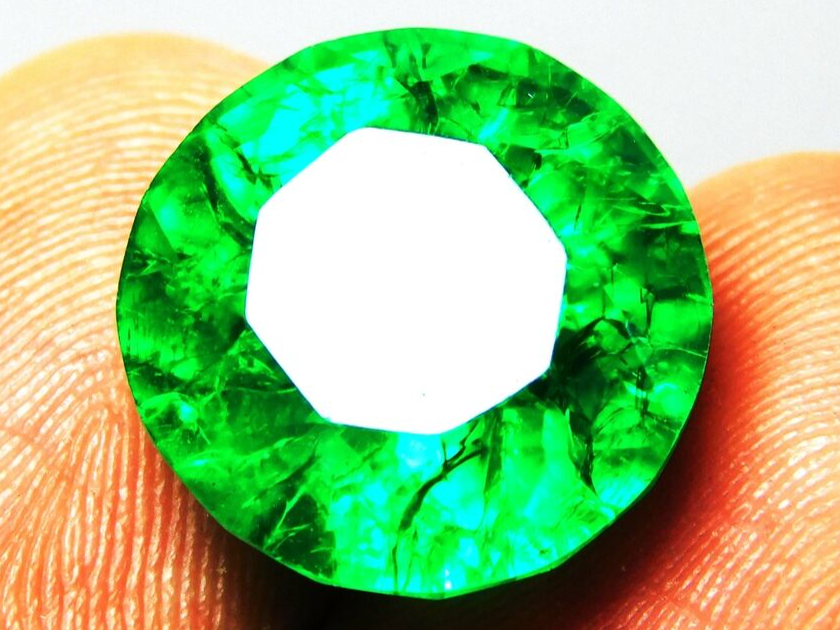 6 Carat Natural CERTIFIED Emerald Loose Gemstones Green Round Shape