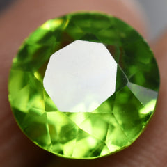 9.00 Carat NATURAL A+ Quality Green PERIDOT Round Cut Faceted CERTIFIED Gemstone