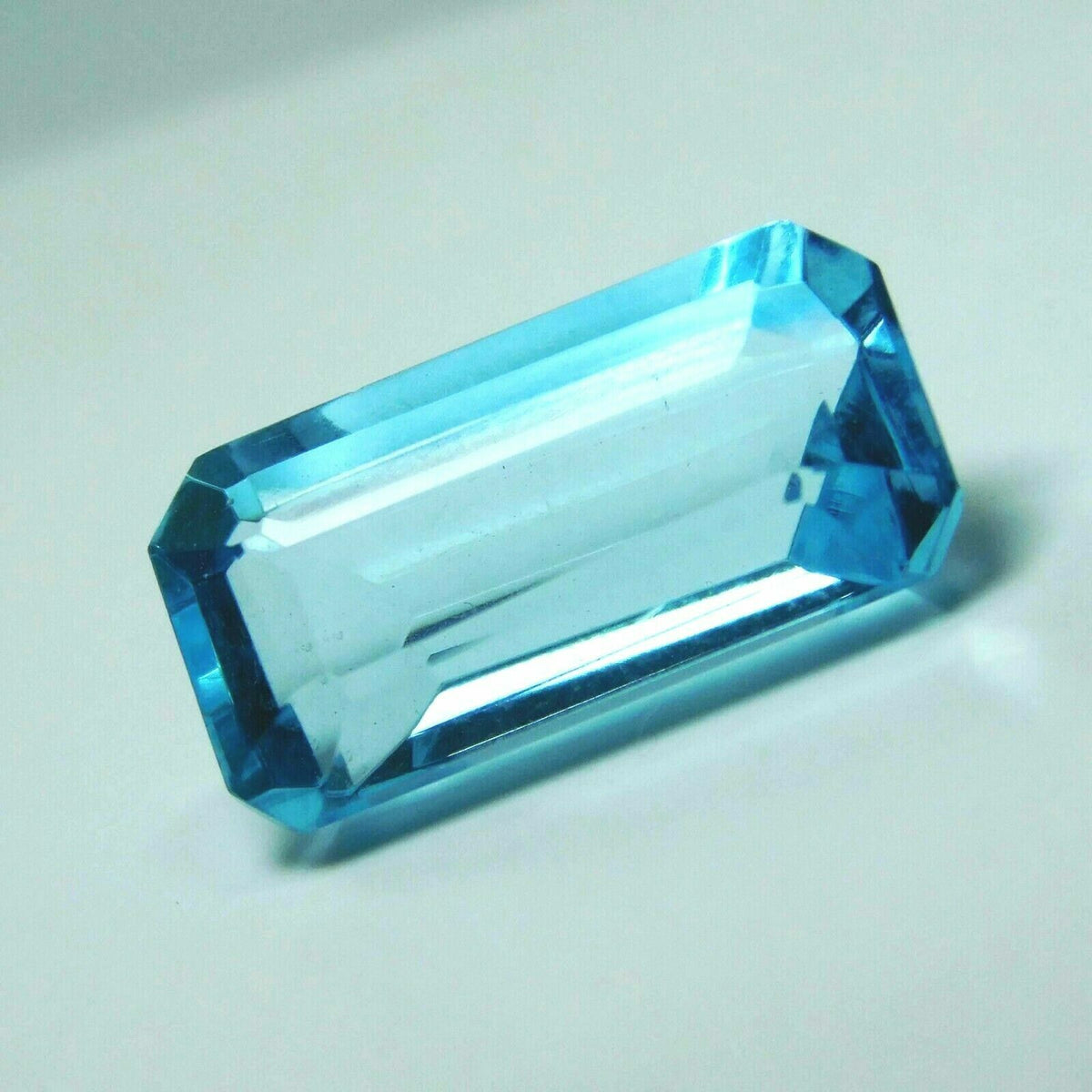 11.32 Ct Ct Natural Aquamarine Blue Excellent Baguette CERTIFIED Loose Gemstones