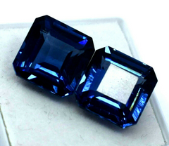 20.00 Ct Natural Blue Tanzanite Square Cut CERTIFIED Loose Gemstone (TANZANIA)