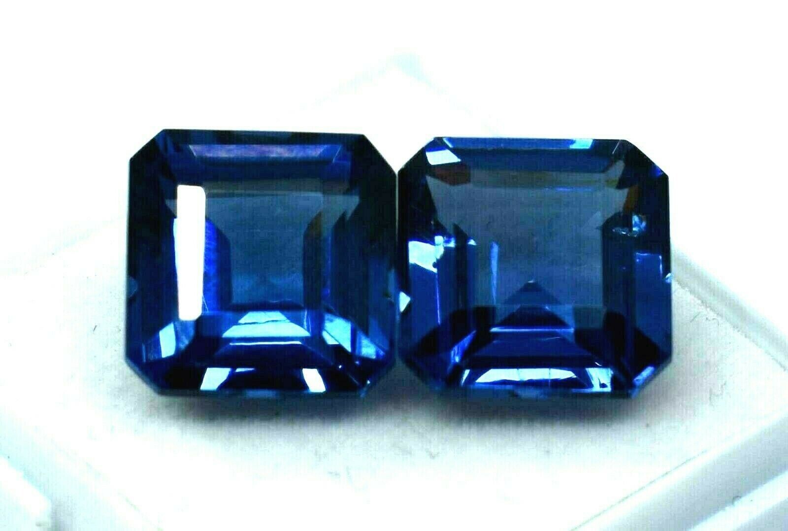 20.00 Ct Natural Blue Tanzanite Square Cut CERTIFIED Loose Gemstone (TANZANIA)