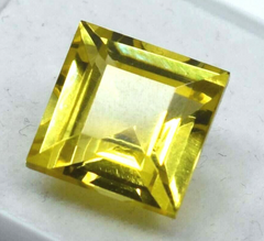 Excellent Quality 8.39 Ct Yellow SAPPHIRE Natural Gemstone Square Cut CERTIFIED