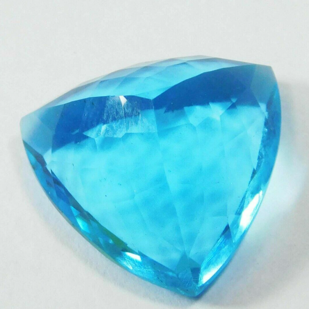 10.65 Ct Natural Trillion Shape Ocean Blue Aquamarine CERTIFIED Loose Gemstones