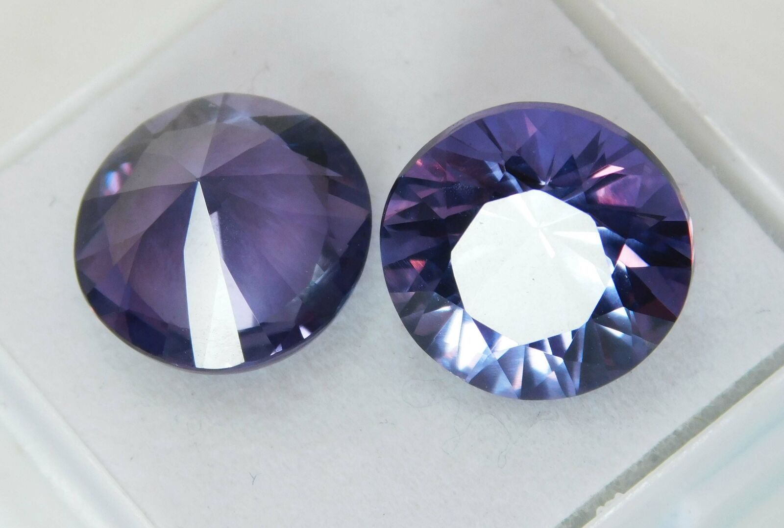 15 Ct Natural COLOR-CHANGE Alexandrite Round Shape CERTIFIED Loose Gemstone Pair