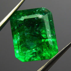 Zambia EMERALD Green Emerald Cut NATURAL 8.50 Carat CERTIFIED Loose Gemstone