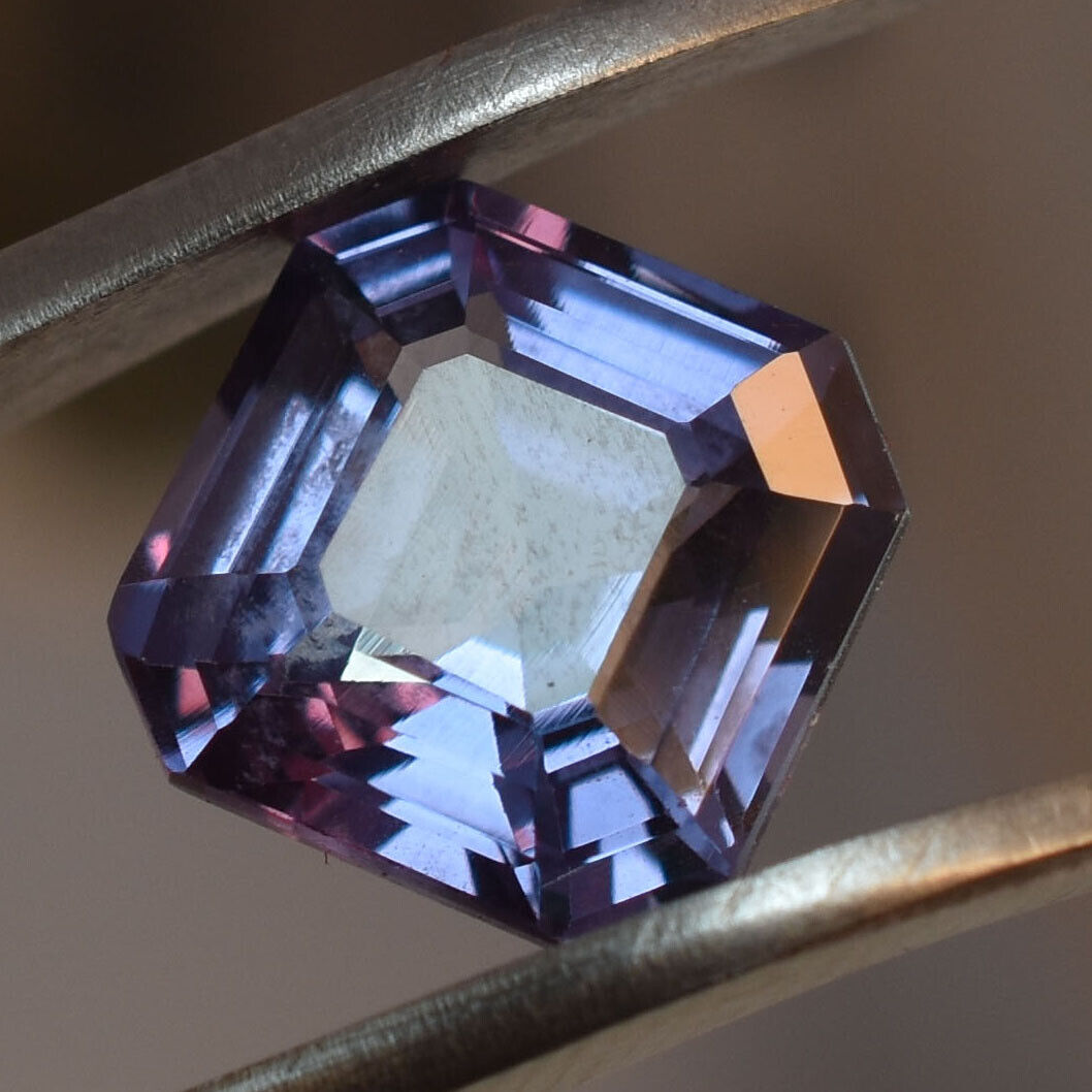 4.90 Ct Natural ALEXANDRITE Color Change Square Cut CERTIFIED Loose Gemstone