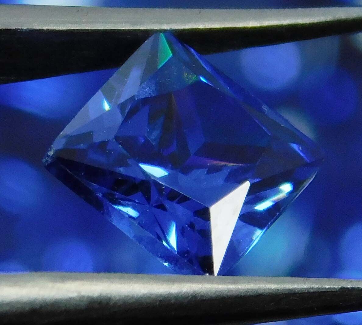 1.88 Ct NATURAL Ceylon SAPPHIRE Blue CERTIFIED Loose Gemstones 7x5 SQUARE Cut.