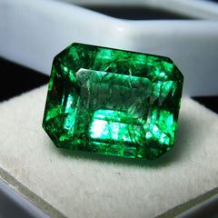 NATURAL Zambia Green EMERALD Emerald Cut 3.00 Ct CERTIFIED Loose Gemstone