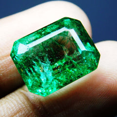 NATURAL Zambia Green EMERALD Emerald Cut 3.00 Ct CERTIFIED Loose Gemstone