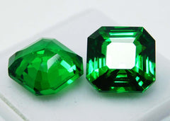 20.25 Ct Natural Tsavorite SQUARE SHAPE Garnet Green CERTIFIED Loose Gemstone