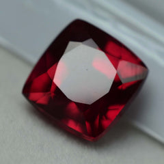 5.00 Ct Natural RED Ruby SQUARE CUSHION Shape CERTIFIED  Rare Loose Gemstone