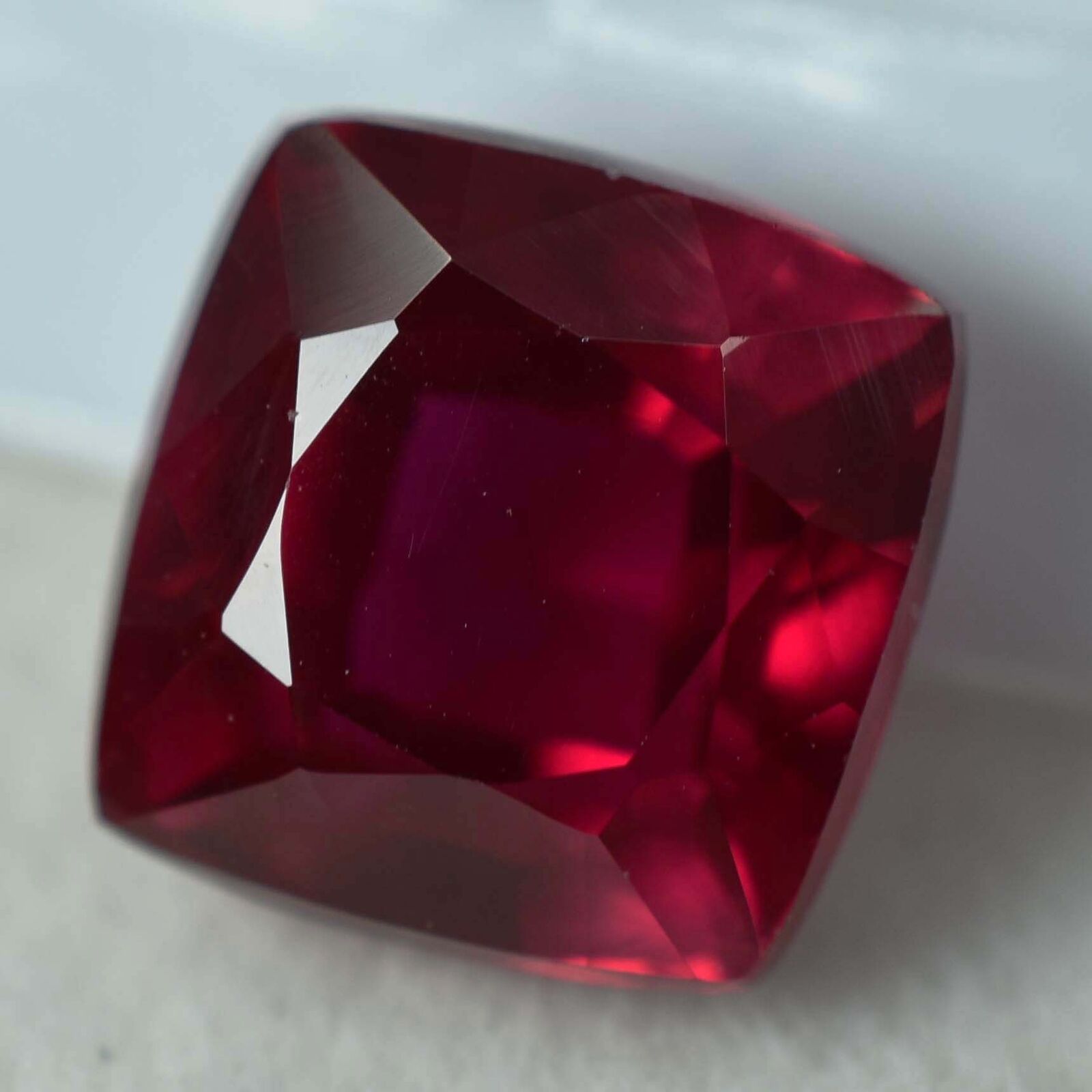 5.00 Ct Natural RED Ruby SQUARE CUSHION Shape CERTIFIED  Rare Loose Gemstone