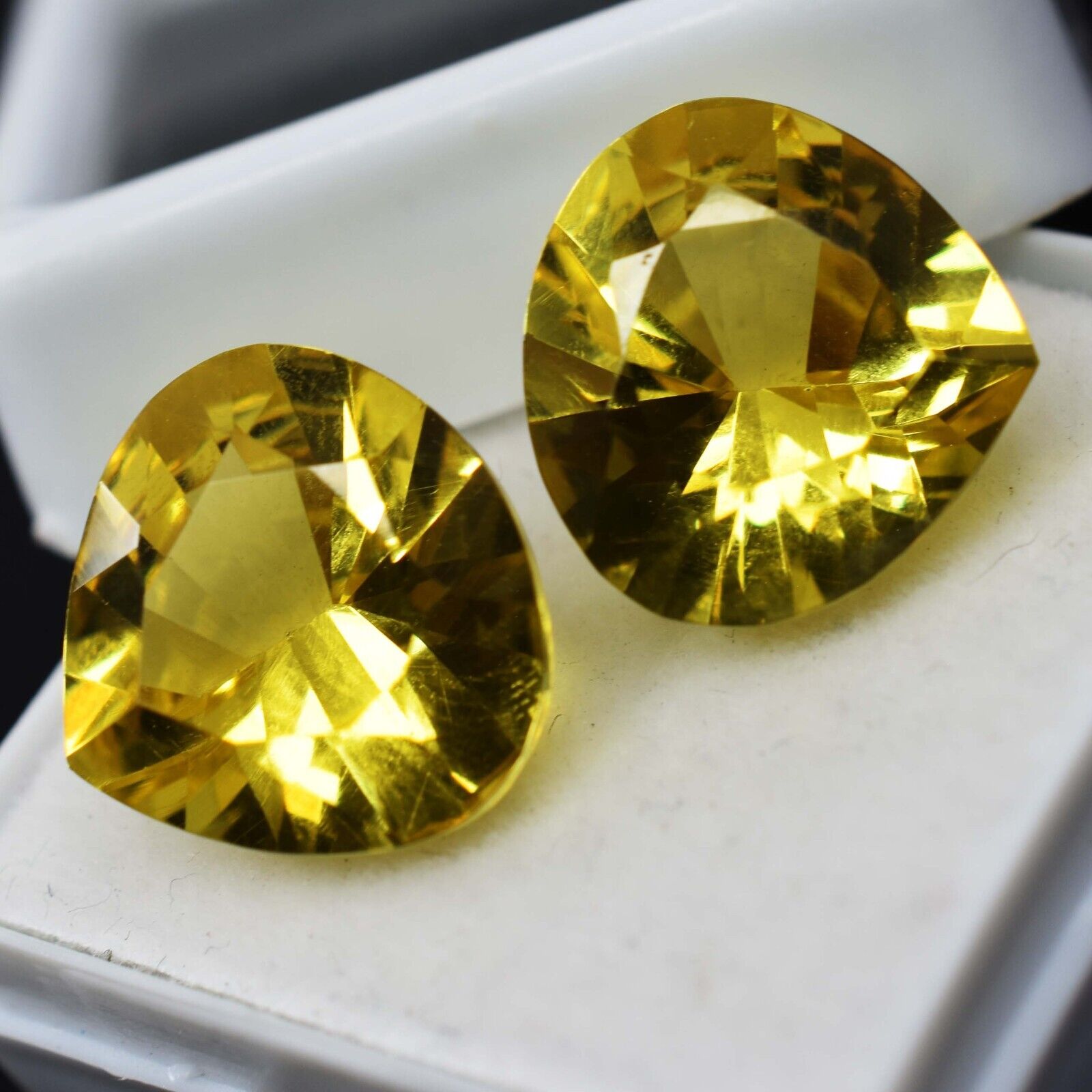 Natural Yellow Sapphire 17.00 Ct CERTIFIED Pan Pear Cut Rare Loose Gemstone pair