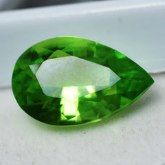 Stunning Quality Green PERIDOT 9.15 Ct Natural CERTIFIED Loose Gemstone PEAR Cut