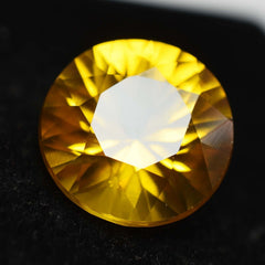 8.15 Ct NATURAL Ceylon Sapphire Yellow ROUND CUT Loose Gemstone CERTIFIED