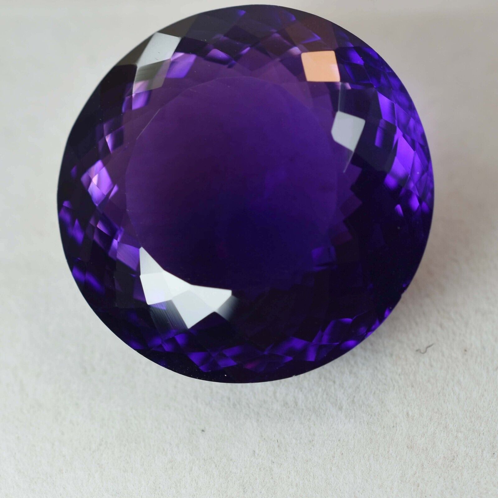 71.20 Ct Natural Russian Purple Amethyst Round Cut CERTIFIED Gemstone Huge Size B-121