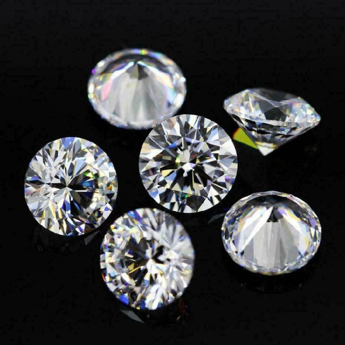 10 Pcs Moissanite 2 mm Synthetic VVSI D Color CERTIFIED Round Cut