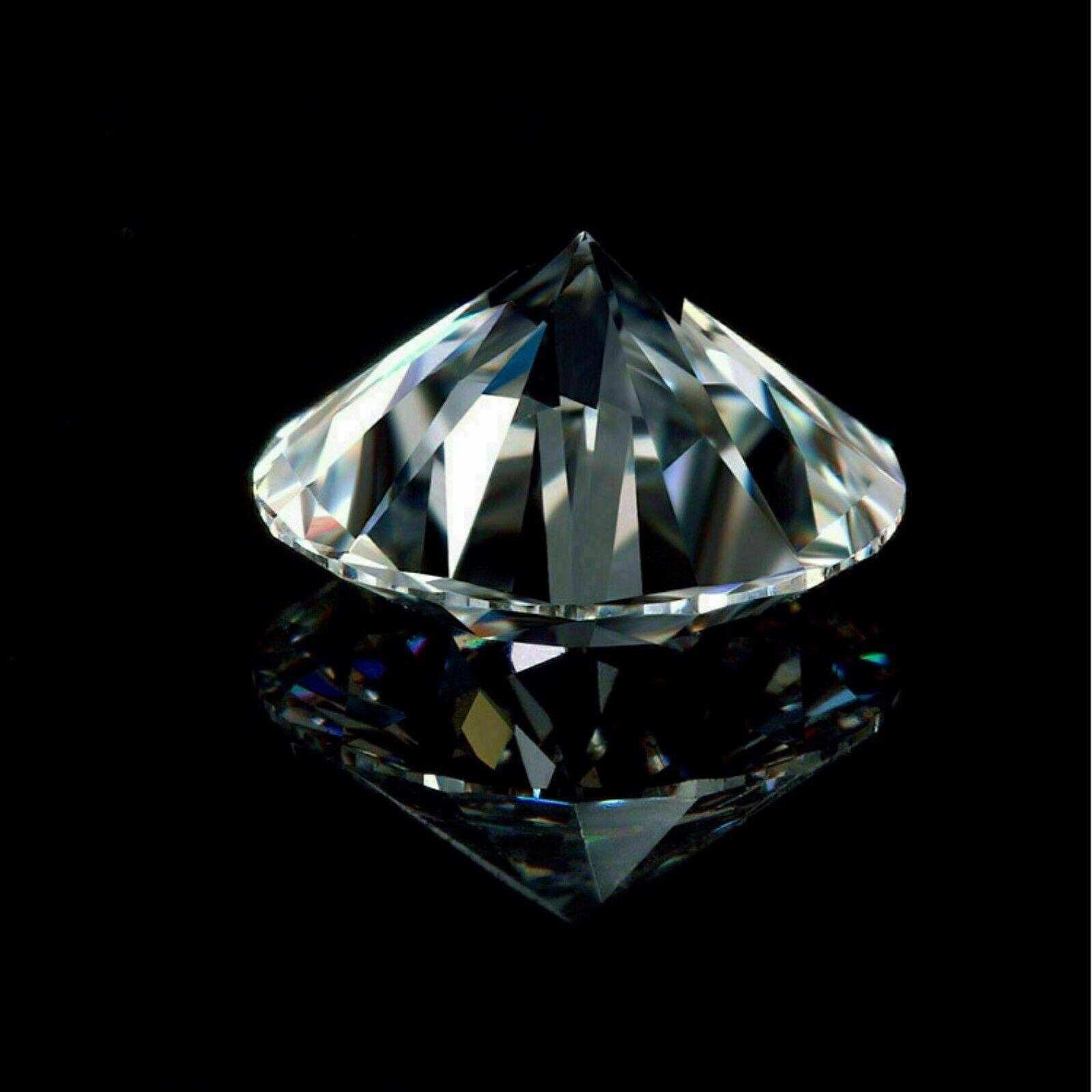 Synthetic Moissanite VVSI D Color CERTIFIED Loose Gemstone 2 mm Round Diamond