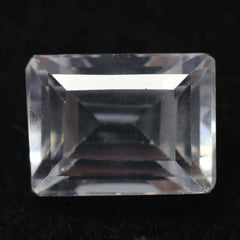 8.50 Ct Natural White Sapphire AA+ CERTIFIED Perfect Emerald Cut Loose Gemstone