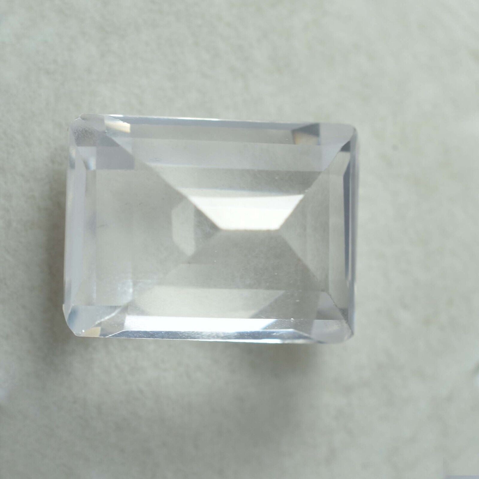 8.50 Ct Natural White Sapphire AA+ CERTIFIED Perfect Emerald Cut Loose Gemstone