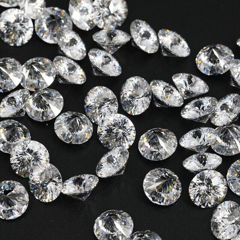 30 Pcs Round Cut Synthetic Moissanite VVSI D Color CERTIFIED Gemstone 2 mm Lot