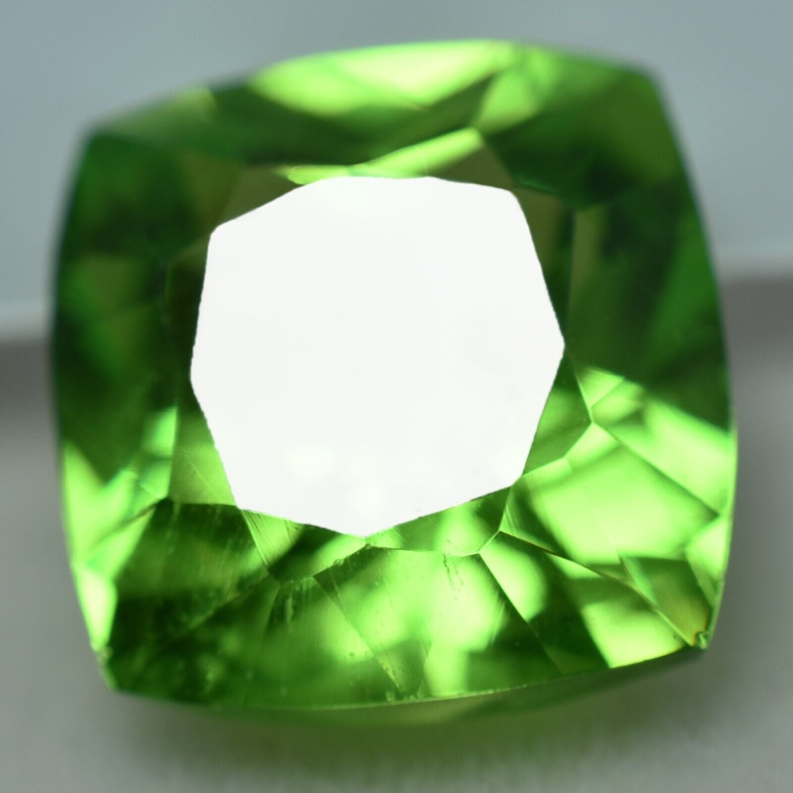 8.60 Ct Natural Green Peridot SQUARE CUSHION SHAPE CERTIFIED Loose Gemstones