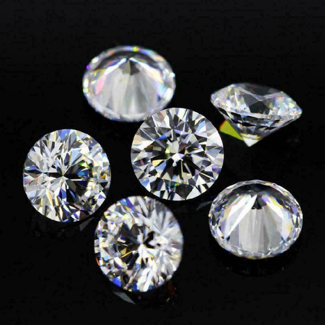 90 PCS Lab-Grown Moissanite  Shape White Color /1 mm Loose Gemstones  LOT
