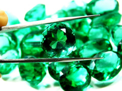 200 Ct  Lab-Created EMERALD Green MIX CERTIFIED AA++ Lot Loose Gemstones