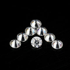 10 Pcs Synthetic Moissanite White Color CERTIFIED 2 mm Loose Gemstone Round Cut