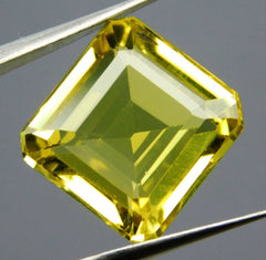 9.00 Ct Natural Yellow Sapphire Square Cut CERTIFIED Loose Gemstone