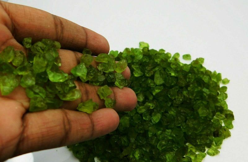 10.46 Ct Natural Peridot Certified Rough Gemstone close up view