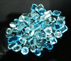 50 Ct Natural Aquamarine Blue Mix Shape CERTIFIED Loose Gemstone Ring Size Lot A-2889657698