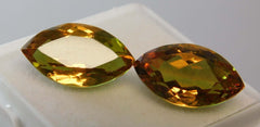 16.28 Ct Natural Alexandrite Color Change Marquise Shape CERTIFIED Gemstone Pair