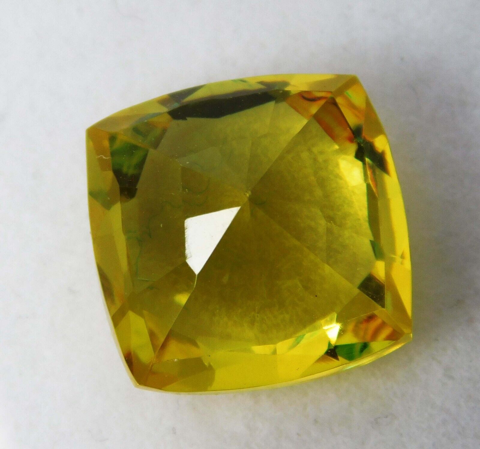 9.56 Ct Natural Yellow SAPPHIRE Square Cushion Shape CERTIFIED Loose Gemstone