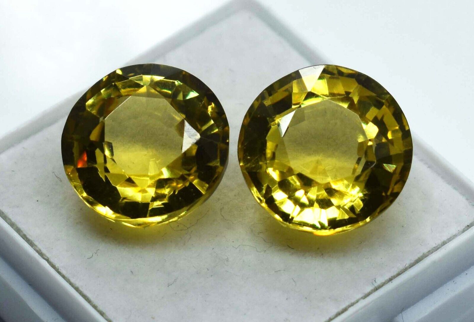 18.52 Ct Natural sapphire ROUND SHAPE Yellow Loose Gemstone CERTIFIED