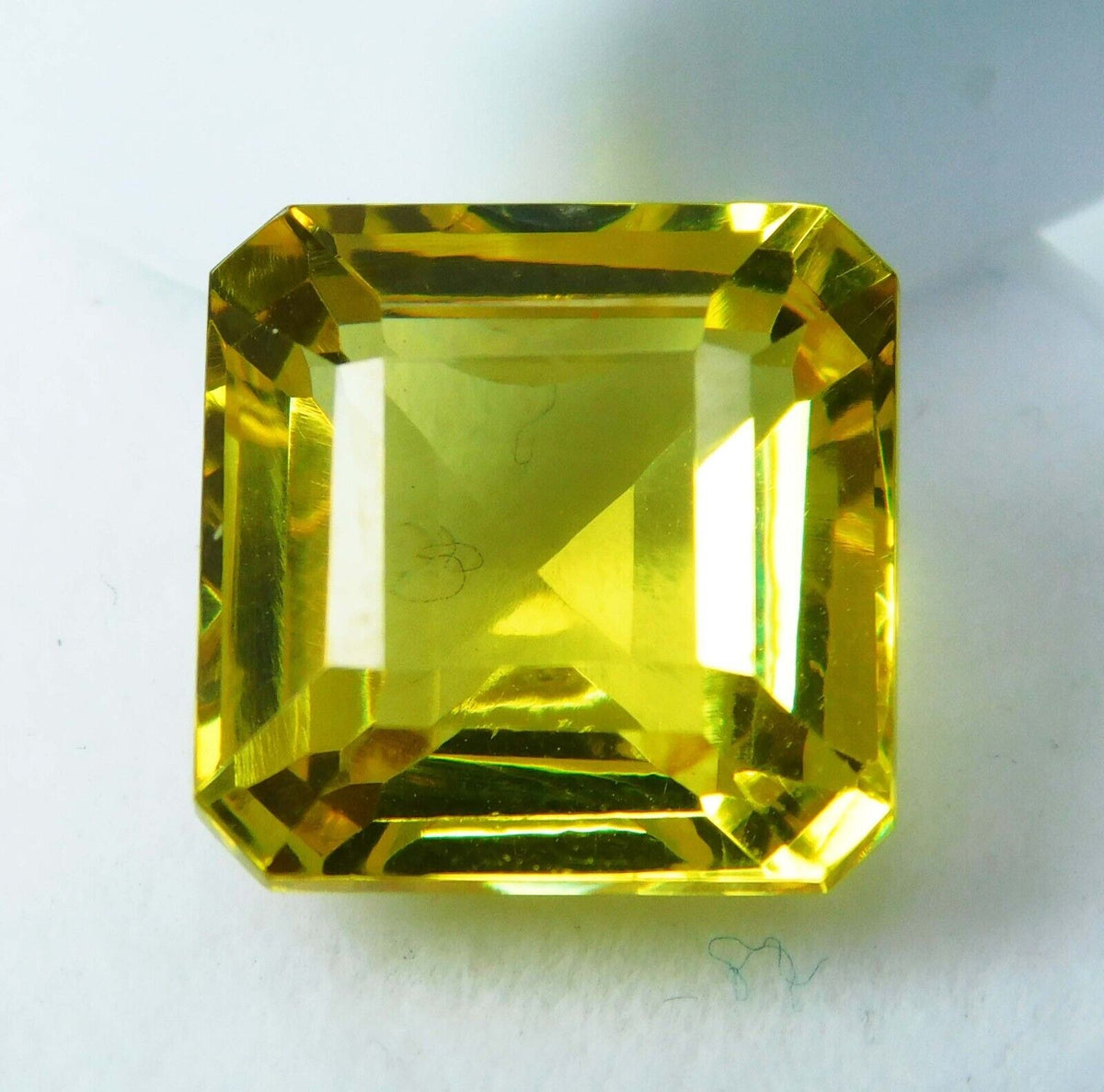 8.50 Ct NATURAL excellent CEYLON SAPPHIRE yellow square CERTIFIED gemstone