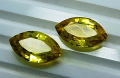 NATURAL Loose Gemstone Ceylon Sapphire Yellow Marquise Shape 17.20 Ct CERTIFIED