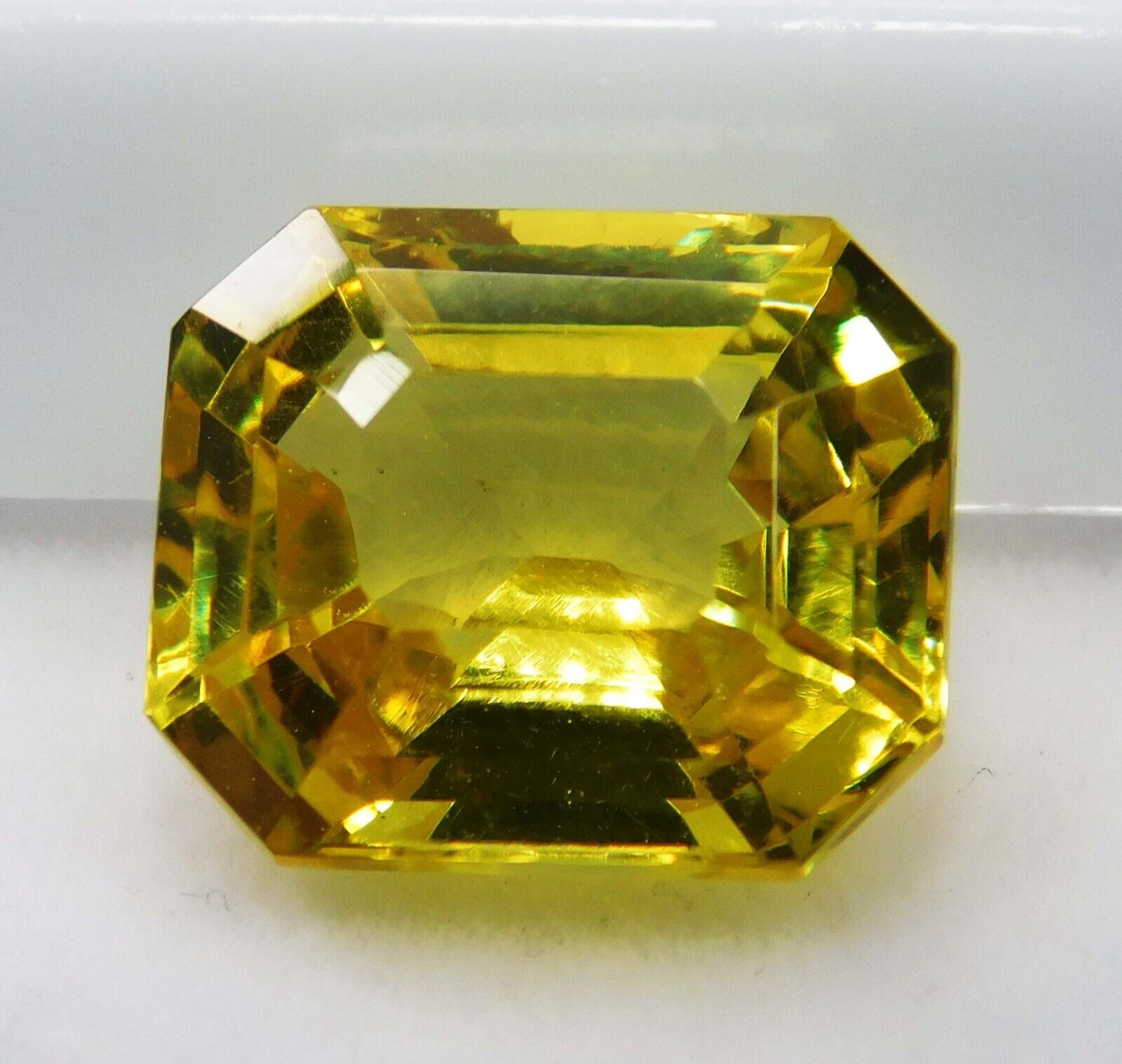 10.10 Ct Natural SAPPHIRE Yellow Emerald Shape Loose Gemstone CERTIFIED