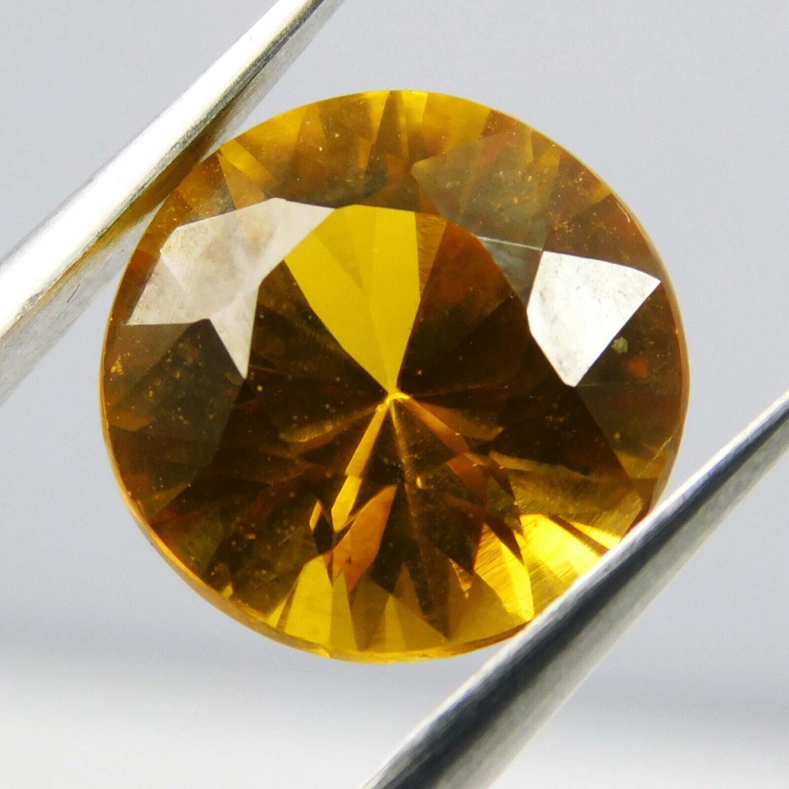 9.70 Ct YELLOW Natural SAPPHIRE Round Diamond Shape CERTIFIED Loose Gemstone