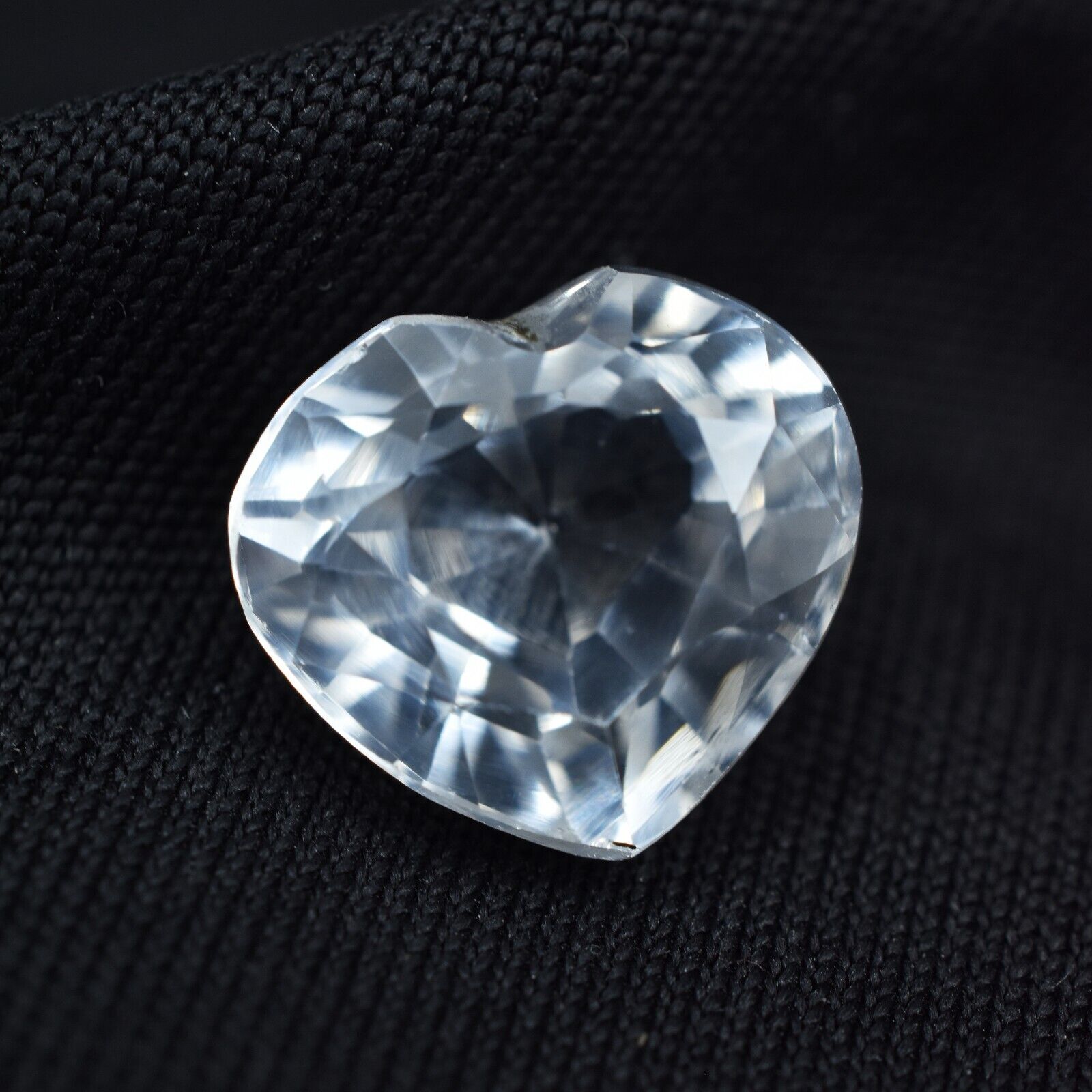 NATURAL Sapphire Heart Gemstone 6.80 Ct Loose Gemstone White Sapphire CERTIFIED