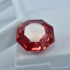 23.35 Ct Natural Padparadscha SAPPHIRE Fancy Cut CERTIFIED Loose Gemstone